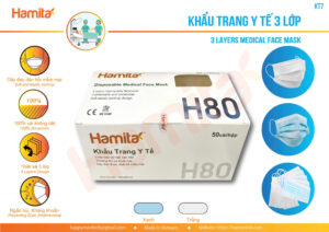 3-layer medical mask (White, Blue)