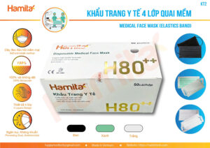 4-layer medical mask (Blue, White, Black)